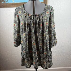Liberty of London X Target Peacock Feather Blouse Women’s Size Large